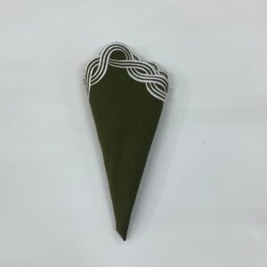 GUARDANAPO VERDE FOLHA C/BORDA BRANCA (45X45)