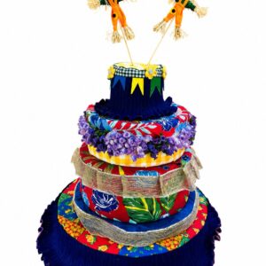 MAQUETE JUNINA BASE ROXA 4 ANDARES